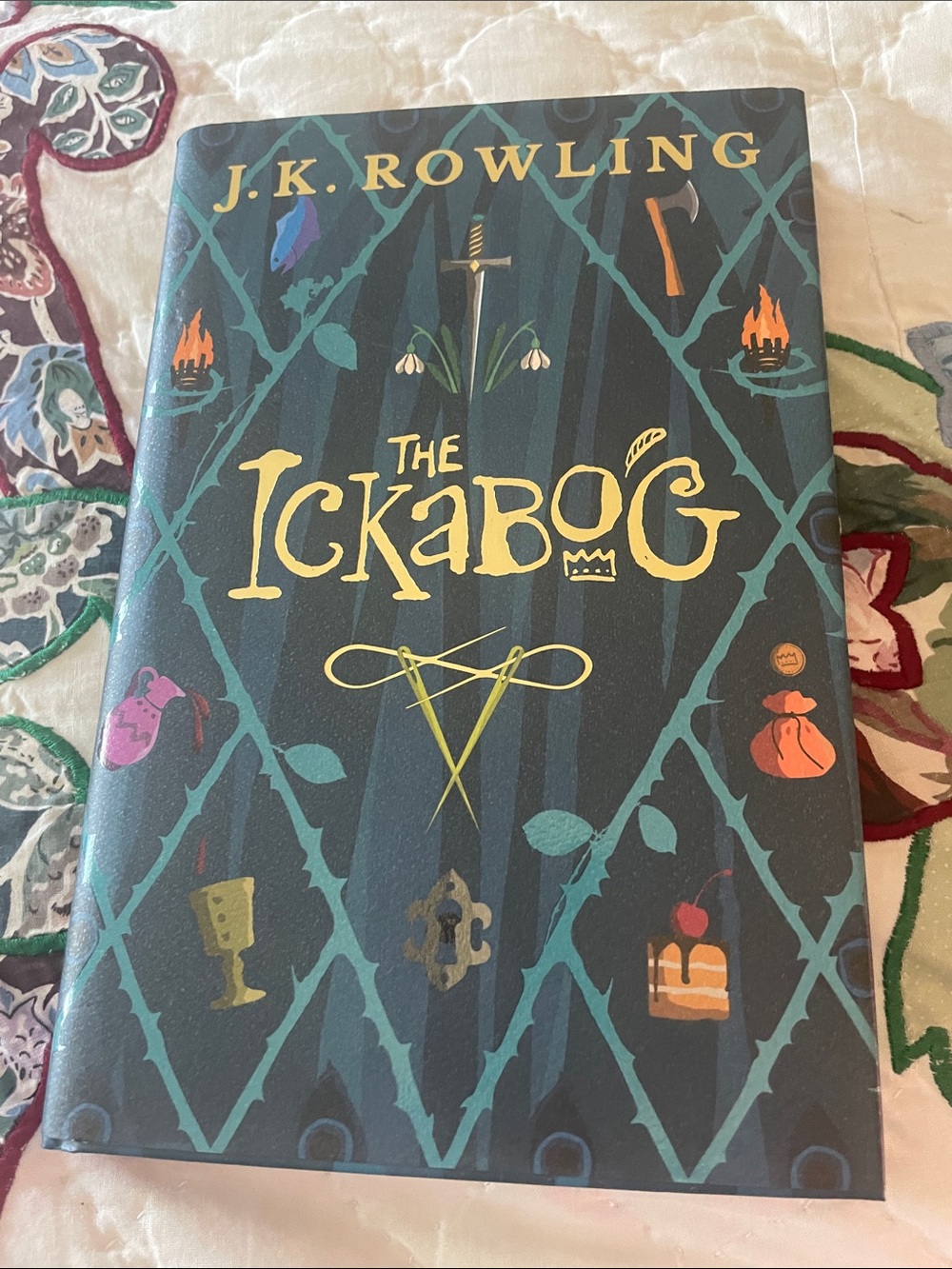 The Ickabog by J.K. Rowling - Illustrated Hardcover in Teal & Gold